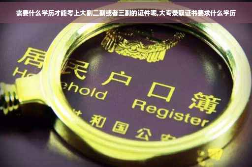 需要什么学历才能考上大副二副或者三副的证件呢,大专录取证书要求什么学历