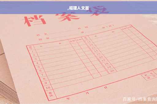 ,福建人文案