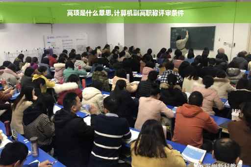 高项是什么意思,计算机副高职称评审条件 高项是什么意思,计算机副高职称评审条件