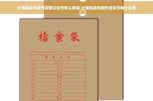 计算机软件著作权登记证书怎么查询-计算机软件制作权证书有什么用