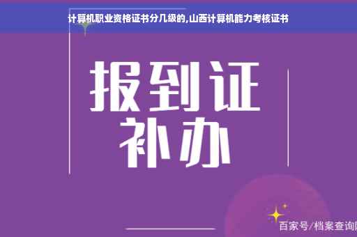 计算机职业资格证书分几级的,山西计算机能力考核证书