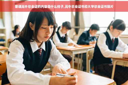 普通高中毕业证的内容是什么样子,高中毕业证书和大学毕业证书图片