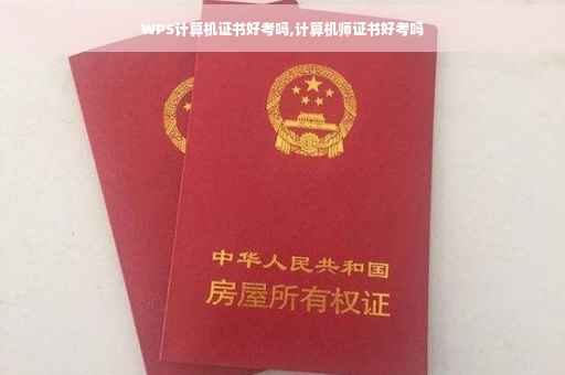 WPS计算机证书好考吗,计算机师证书好考吗