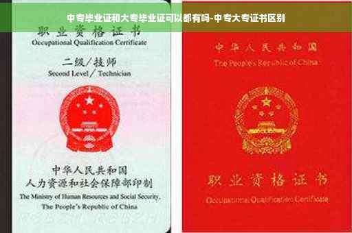 中专毕业证和大专毕业证可以都有吗-中专大专证书区别