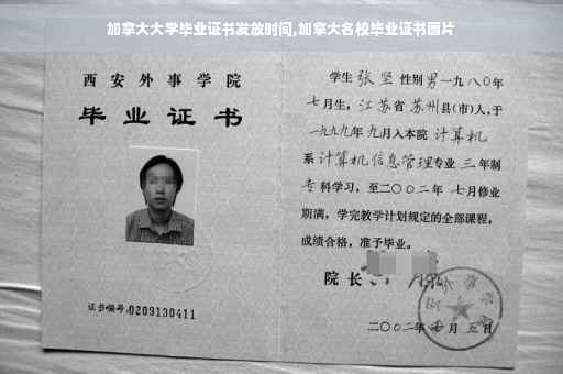 加拿大大学毕业证书发放时间,加拿大名校毕业证书图片