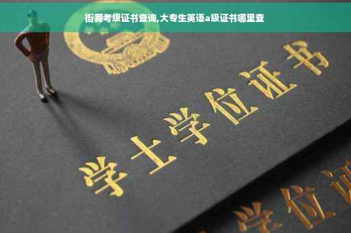 街舞考级证书查询,大专生英语a级证书哪里查