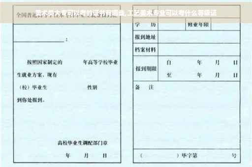 美术类大专可以考的证书有哪些,工艺美术专业可以考什么等级证