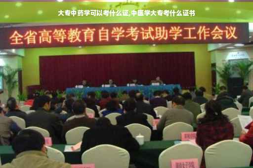 大专中药学可以考什么证,中医学大专考什么证书