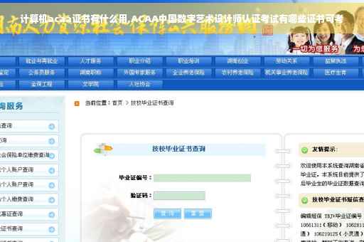计算机acaa证书有什么用,ACAA中国数字艺术设计师认证考试有哪些证书可考