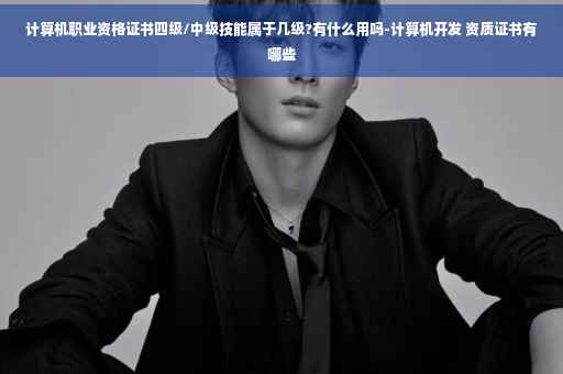计算机职业资格证书四级/中级技能属于几级?有什么用吗-计算机开发 资质证书有哪些