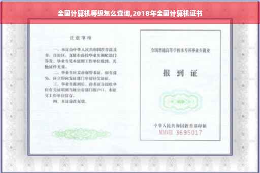 全国计算机等级怎么查询,2018年全国计算机证书