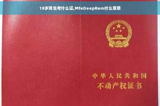 18岁男生考什么证,MfeDeepRem什么意思