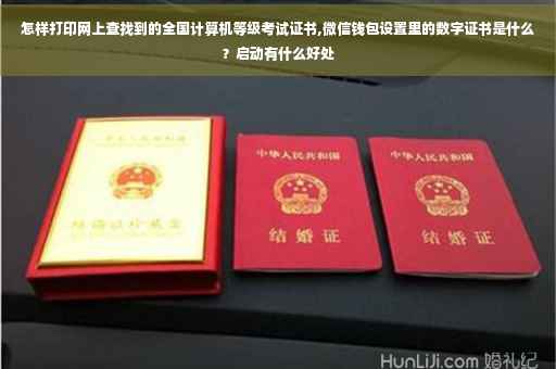 怎样打印网上查找到的全国计算机等级考试证书,微信钱包设置里的数字证书是什么？启动有什么好处