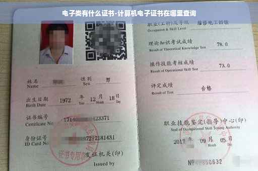 电子类有什么证书-计算机电子证书在哪里查询