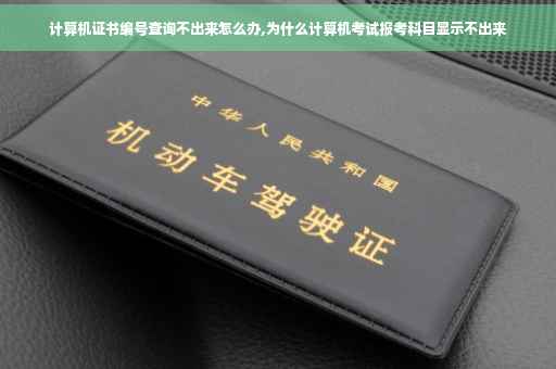 计算机证书编号查询不出来怎么办,为什么计算机考试报考科目显示不出来