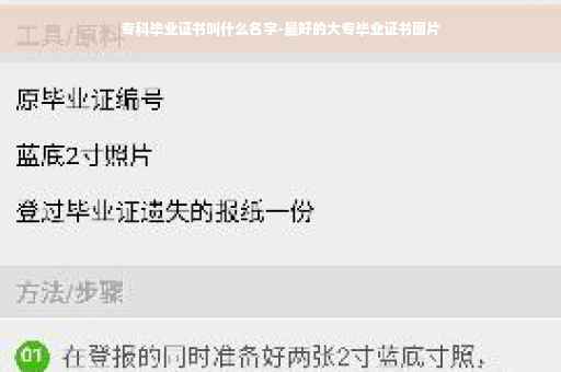 专科毕业证书叫什么名字-最好的大专毕业证书图片