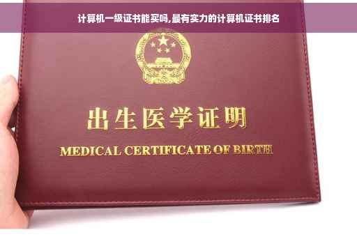 计算机一级证书能买吗,最有实力的计算机证书排名