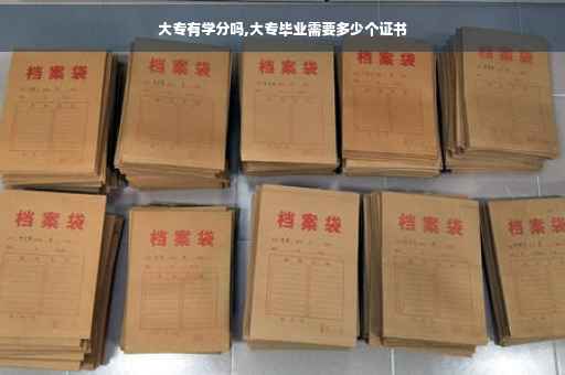 大专有学分吗,大专毕业需要多少个证书