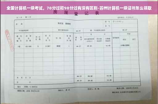 全国计算机一级考试，70分过和90分过有没有区别-苏州计算机一级证书怎么领取