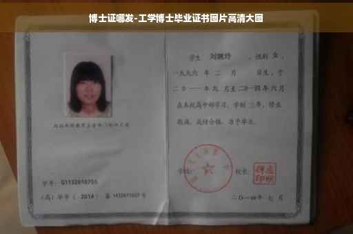 博士证哪发-工学博士毕业证书图片高清大图