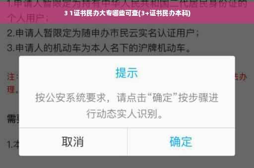 3 1证书民办大专哪些可查(3+证书民办本科)