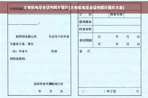 大专机电毕业证书照片图片(大专机电毕业证书照片图片大全)
