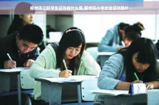 柳州市三好学生证书有什么用,柳州市小学毕业证书图片