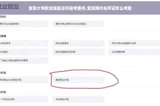 宜宾大专职业技能证书报考条件,宜宾网约车双证怎么考取