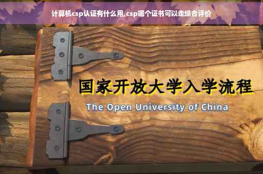 计算机csp认证有什么用,csp哪个证书可以走综合评价