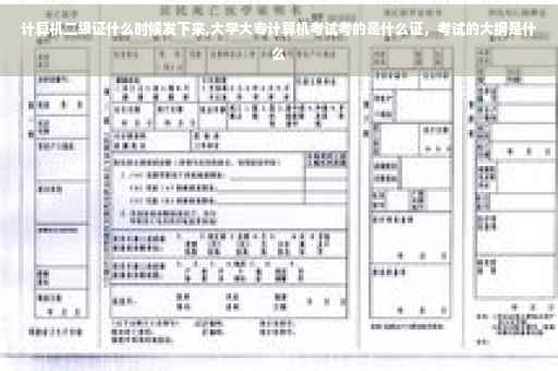 计算机二级证什么时候发下来,大学大专计算机考试考的是什么证，考试的大纲是什么