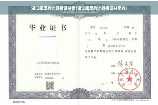 湛江哪里有计算机证书卖(湛江哪里有计算机证书卖的)
