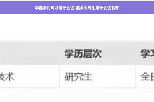 学美术的可以考什么证-美术大专生考什么证书好
