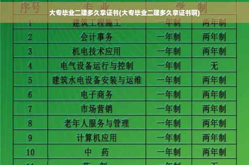 大专毕业二建多久拿证书(大专毕业二建多久拿证书啊)