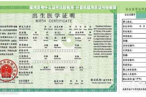 程序员考什么证件比较有用-计算机程序员证书样板图 程序员考什么证件比较有用-计算机程序员证书样板图