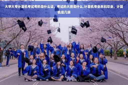 大学大专计算机考试考的是什么证，考试的大纲是什么,计算机专业本科毕业，计算机是几级