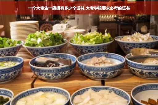 一个大专生一般拥有多少个证书,大专学校要求必考的证书