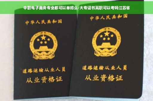 中职电子商务专业都可以单招么-大专证书高职可以考吗江苏省