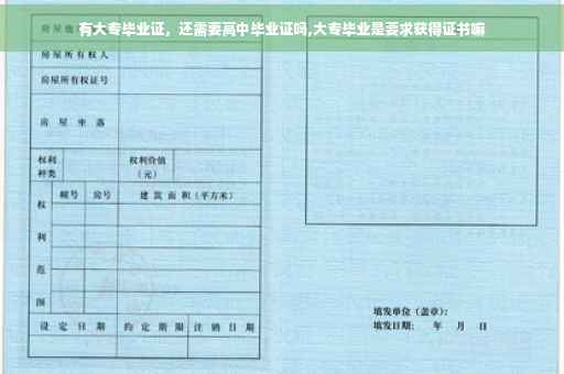 有大专毕业证，还需要高中毕业证吗,大专毕业是要求获得证书嘛