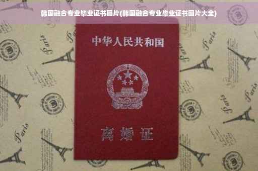 韩国融合专业毕业证书图片(韩国融合专业毕业证书图片大全)