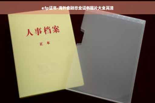 efp证书-海外金融毕业证书图片大全高清