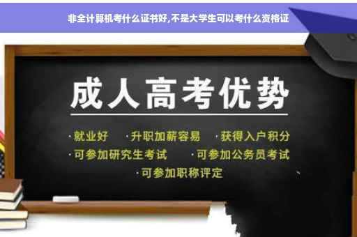 非全计算机考什么证书好,不是大学生可以考什么资格证