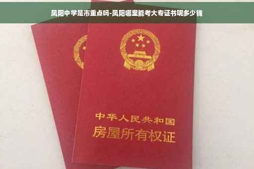 凤阳中学是市重点吗-凤阳哪里能考大专证书呢多少钱