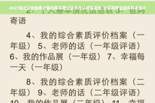 2021年三月份全国计算机等级考试证书什么时间发放,计算机考试证书样式图片