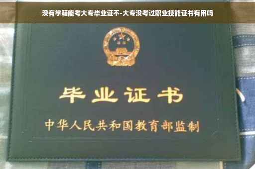 没有学籍能考大专毕业证不-大专没考过职业技能证书有用吗