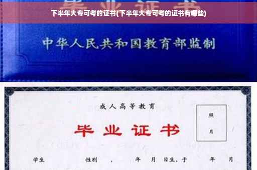 下半年大专可考的证书(下半年大专可考的证书有哪些)