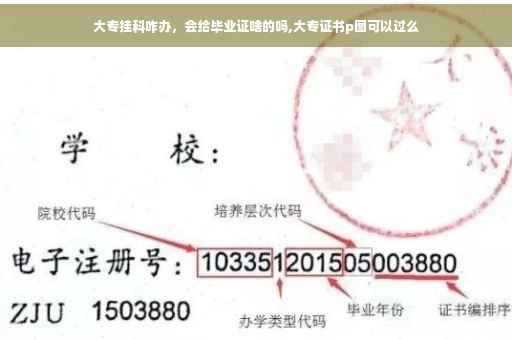 大专挂科咋办，会给毕业证啥的吗,大专证书p图可以过么