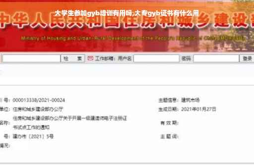 大学生参加gyb培训有用吗,大专gyb证书有什么用
