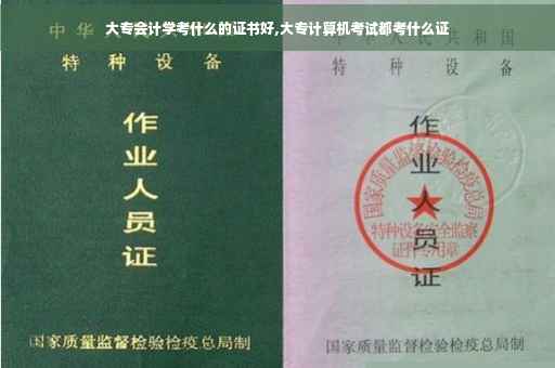 大专会计学考什么的证书好,大专计算机考试都考什么证