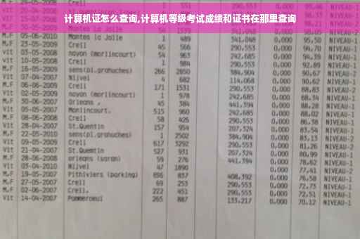 计算机证怎么查询,计算机等级考试成绩和证书在那里查询