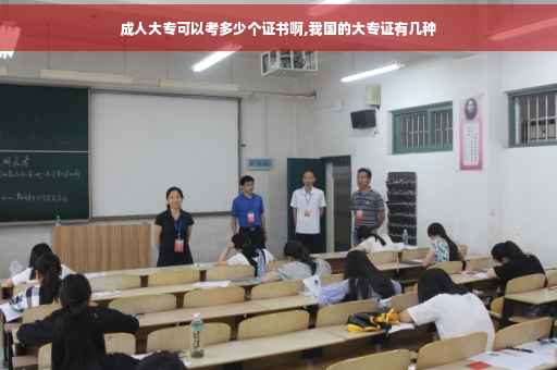 成人大专可以考多少个证书啊,我国的大专证有几种
